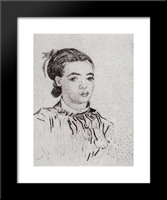 A Mousme, Half-Figure 20x24 Black Modern Wood Framed Art Print Poster by Van Gogh, Vincent