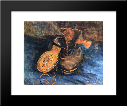 A Pair Of Shoes 20x24 Black Modern Wood Framed Art Print Poster by Van Gogh, Vincent