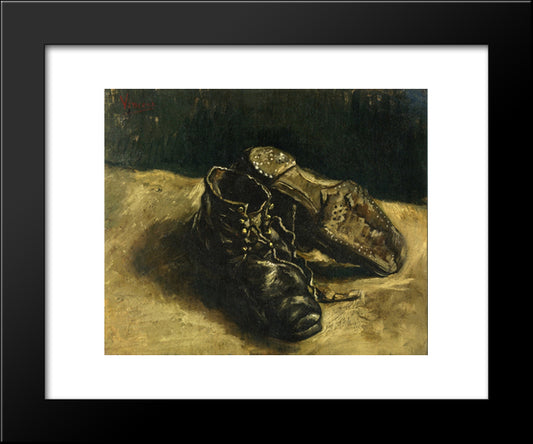 A Pair Of Shoes 20x24 Black Modern Wood Framed Art Print Poster by Van Gogh, Vincent