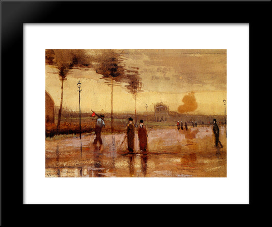 A Sunday In Eindhoven 20x24 Black Modern Wood Framed Art Print Poster by Van Gogh, Vincent