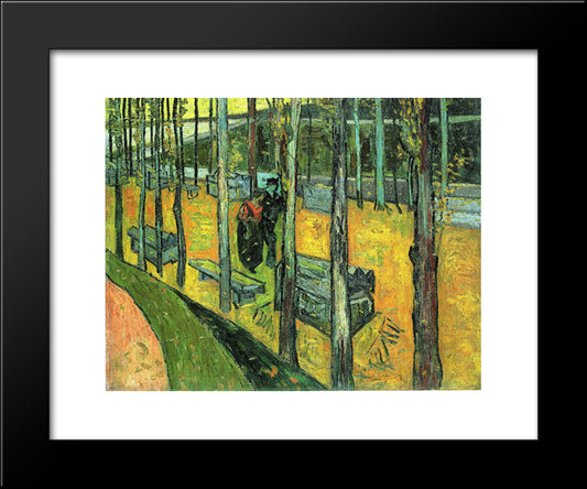 Alychamps, Autumn 20x24 Black Modern Wood Framed Art Print Poster by Van Gogh, Vincent