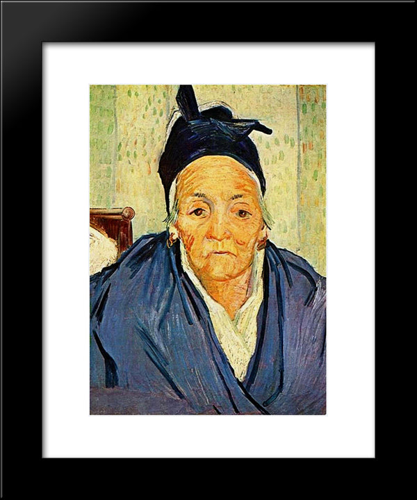 An Old Woman Of Arles 20x24 Black Modern Wood Framed Art Print Poster by Van Gogh, Vincent