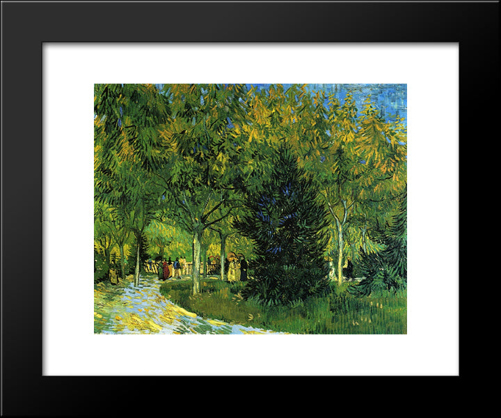 Avenue In The Park 20x24 Black Modern Wood Framed Art Print Poster by Van Gogh, Vincent