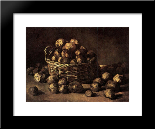 Basket Of Potatoes 20x24 Black Modern Wood Framed Art Print Poster by Van Gogh, Vincent