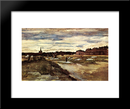 Bleaching Ground 20x24 Black Modern Wood Framed Art Print Poster by Van Gogh, Vincent