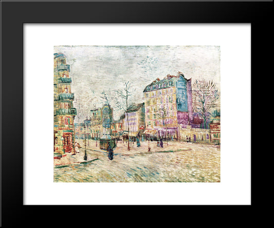 Boulevard De Clichy 20x24 Black Modern Wood Framed Art Print Poster by Van Gogh, Vincent