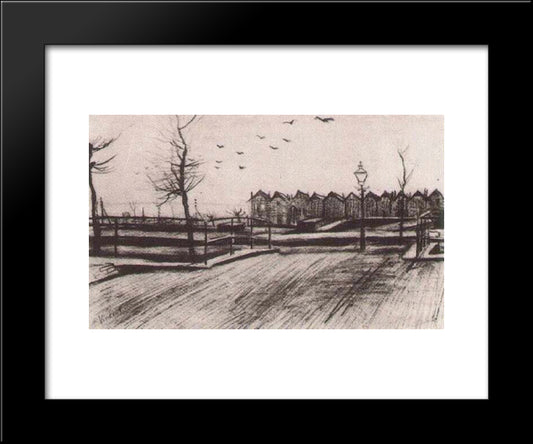 Bridge Near The Schenkweg 20x24 Black Modern Wood Framed Art Print Poster by Van Gogh, Vincent