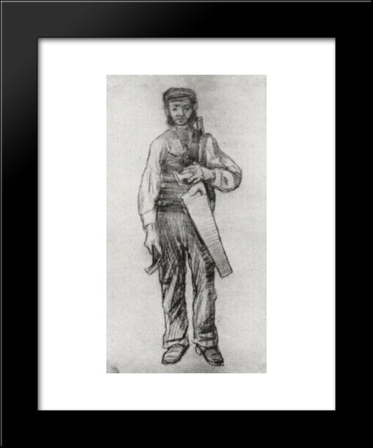 Carpenter 20x24 Black Modern Wood Framed Art Print Poster by Van Gogh, Vincent
