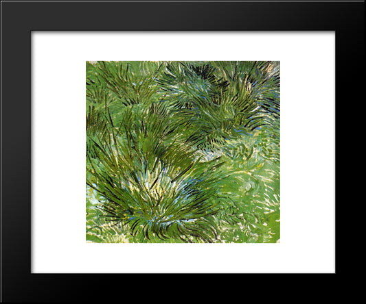 Clumps Of Grass 20x24 Black Modern Wood Framed Art Print Poster by Van Gogh, Vincent