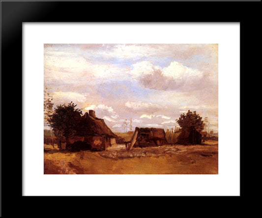 Cottage 20x24 Black Modern Wood Framed Art Print Poster by Van Gogh, Vincent