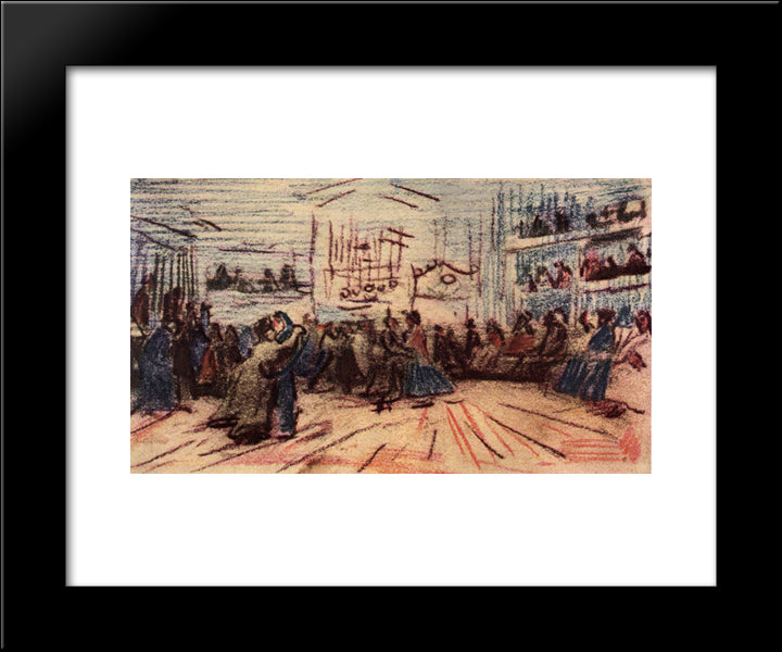 Dance-Hall 20x24 Black Modern Wood Framed Art Print Poster by Van Gogh, Vincent