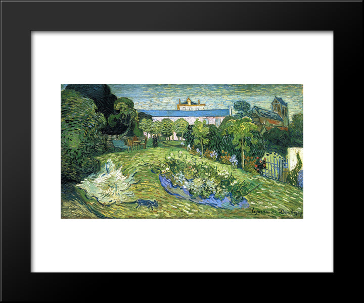 Daubigny'S Garden 20x24 Black Modern Wood Framed Art Print Poster by Van Gogh, Vincent