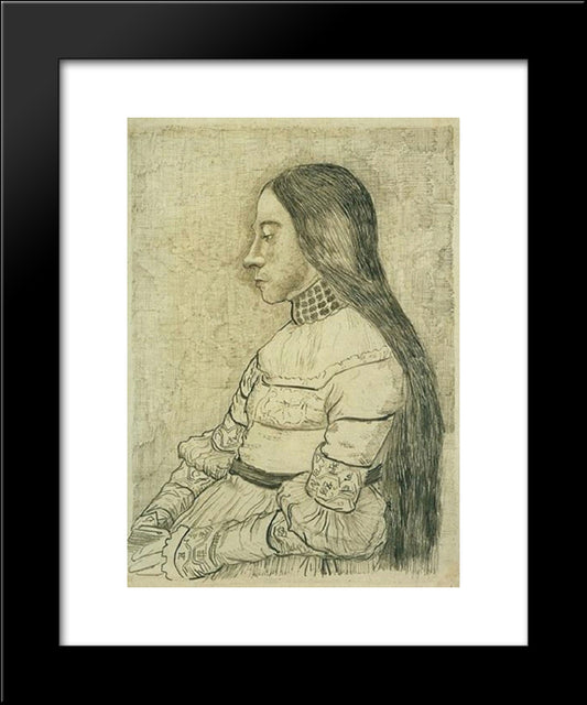 Daughter Of Jacob Meyer 20x24 Black Modern Wood Framed Art Print Poster by Van Gogh, Vincent