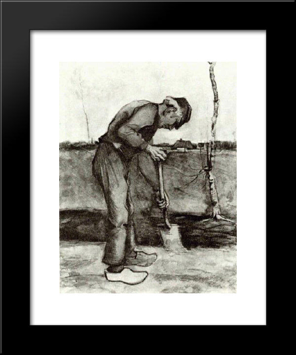 Digger 20x24 Black Modern Wood Framed Art Print Poster by Van Gogh, Vincent