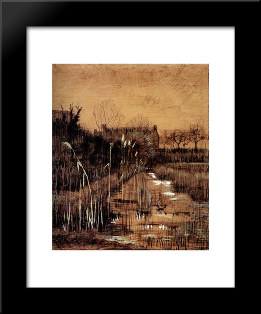 Ditch 20x24 Black Modern Wood Framed Art Print Poster by Van Gogh, Vincent