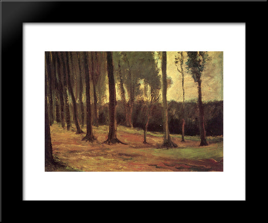 Edge Of A Wood 20x24 Black Modern Wood Framed Art Print Poster by Van Gogh, Vincent