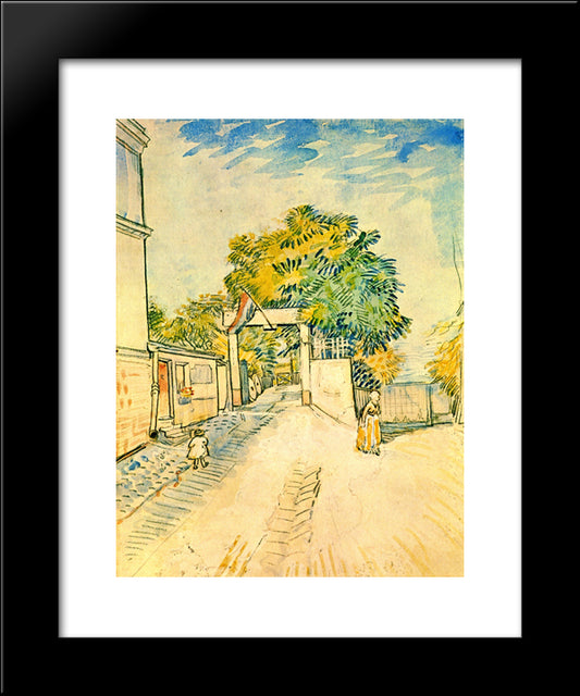 Entrance To The Moulin De La Galette 20x24 Black Modern Wood Framed Art Print Poster by Van Gogh, Vincent