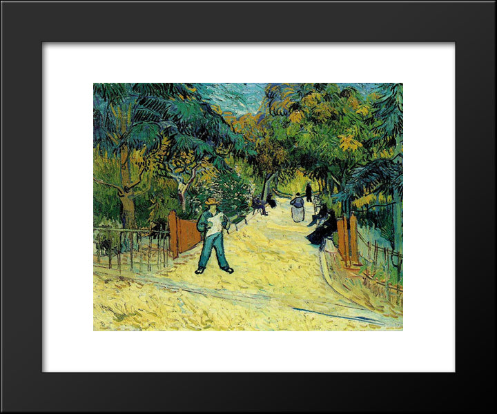 Entrance To The Public Garden In Arles 20x24 Black Modern Wood Framed Art Print Poster by Van Gogh, Vincent