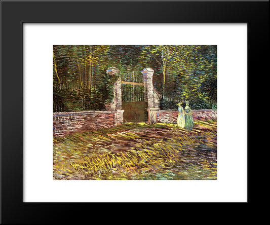 Entrance To The Voyer-D'Argenson Park At Asnieres 20x24 Black Modern Wood Framed Art Print Poster by Van Gogh, Vincent