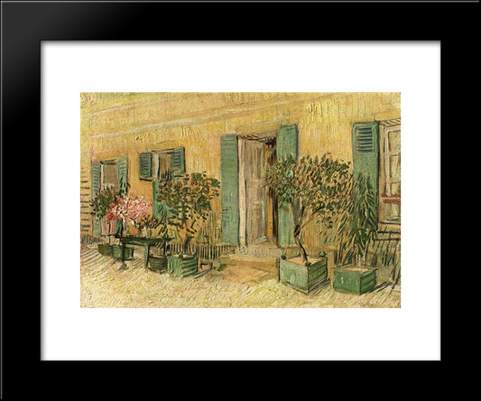 Exterior Of A Restaurant At Asnieres 20x24 Black Modern Wood Framed Art Print Poster by Van Gogh, Vincent