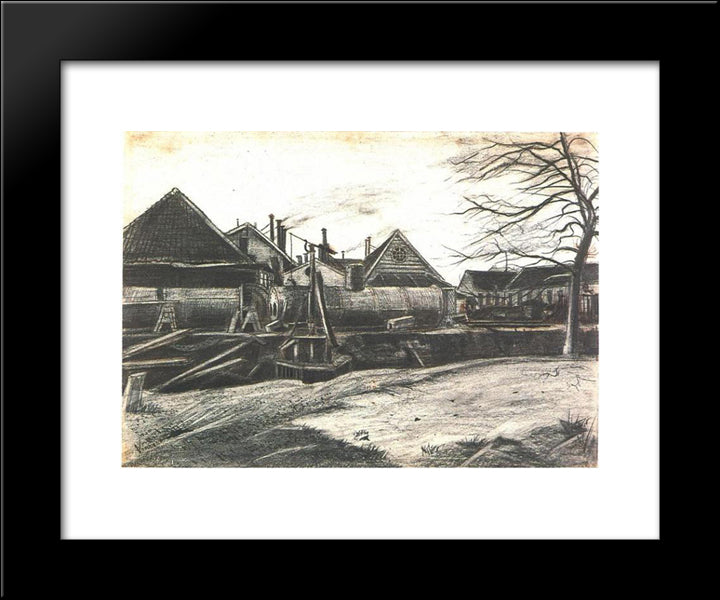 Factory 20x24 Black Modern Wood Framed Art Print Poster by Van Gogh, Vincent