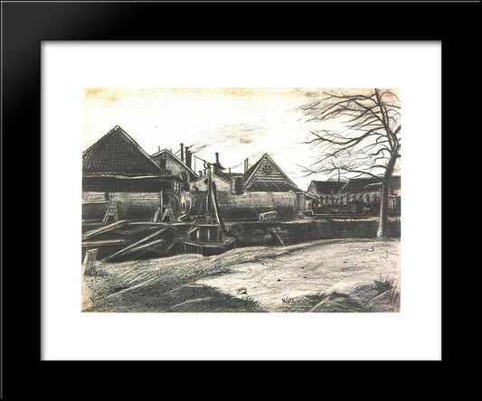Factory 20x24 Black Modern Wood Framed Art Print Poster by Van Gogh, Vincent