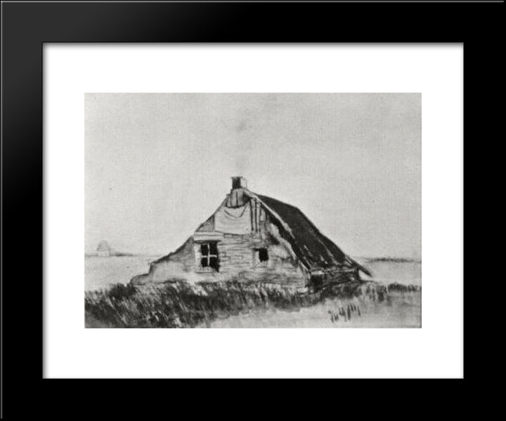 Farmhouse 20x24 Black Modern Wood Framed Art Print Poster by Van Gogh, Vincent