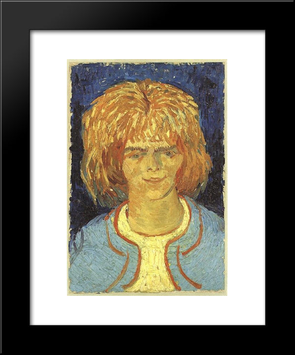 Girl With Ruffled Hair (The Mudlark) 20x24 Black Modern Wood Framed Art Print Poster by Van Gogh, Vincent