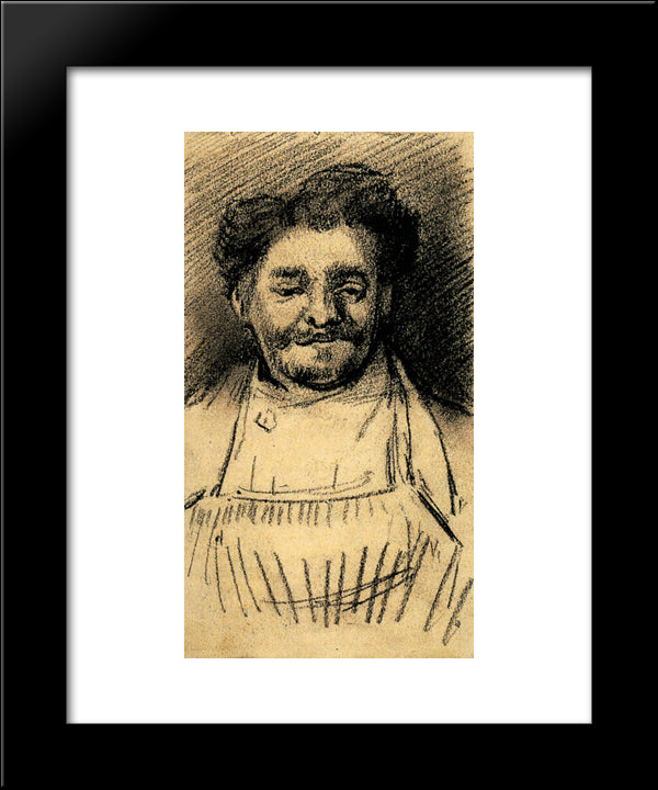Head Of A Man 20x24 Black Modern Wood Framed Art Print Poster by Van Gogh, Vincent