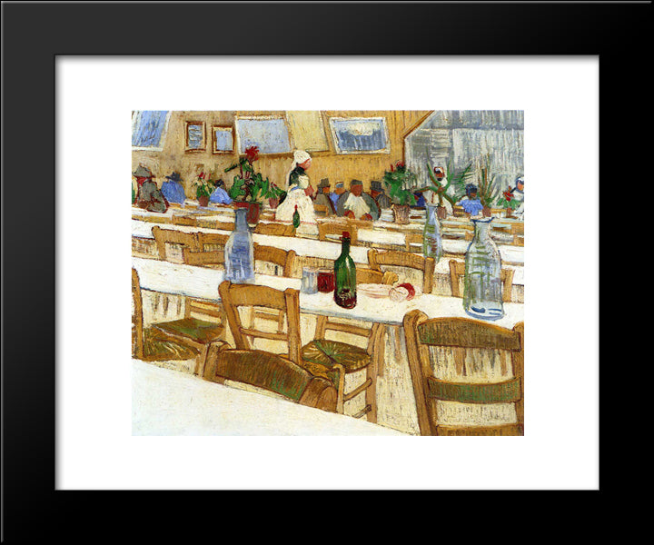 Interior Of A Restaurant 20x24 Black Modern Wood Framed Art Print Poster by Van Gogh, Vincent