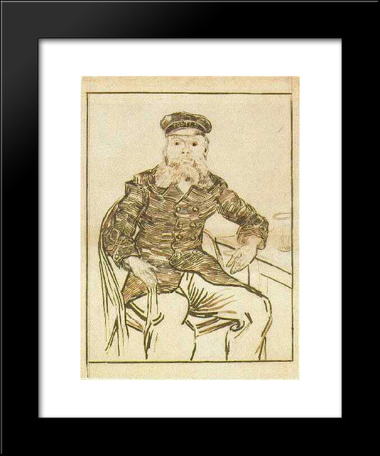 Joseph Roulin, Three-Quarter-Length 20x24 Black Modern Wood Framed Art Print Poster by Van Gogh, Vincent