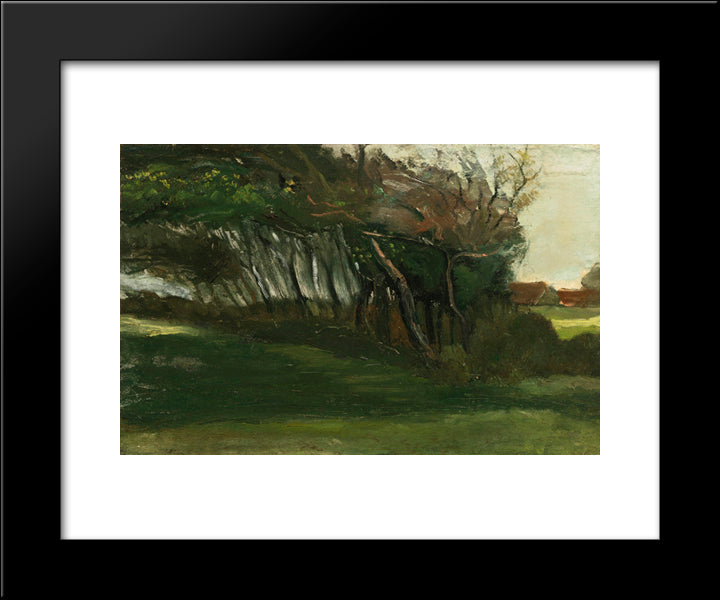 Landscape With Windswept Trees 20x24 Black Modern Wood Framed Art Print Poster by Van Gogh, Vincent