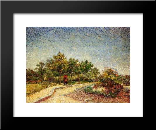 Lane In Voyer D'Argenson Park At Asnieres 20x24 Black Modern Wood Framed Art Print Poster by Van Gogh, Vincent