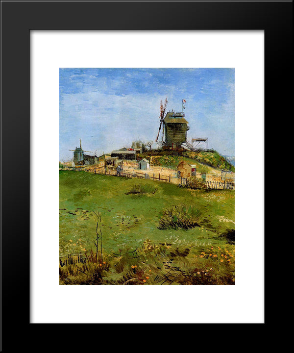 Le Moulin De La Gallette 20x24 Black Modern Wood Framed Art Print Poster by Van Gogh, Vincent