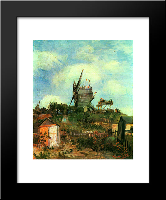 Le Moulin De La Gallette 3 20x24 Black Modern Wood Framed Art Print Poster by Van Gogh, Vincent