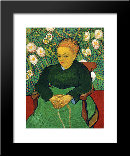 Madame Roulin Rocking The Cradle (A Lullaby) 20x24 Black Modern Wood Framed Art Print Poster by Van Gogh, Vincent