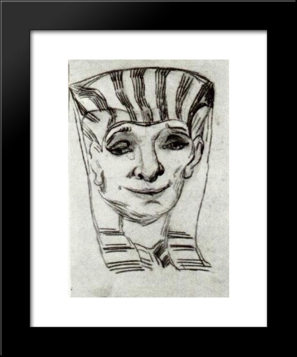 Mask Of An Egyptian Mummy 20x24 Black Modern Wood Framed Art Print Poster by Van Gogh, Vincent