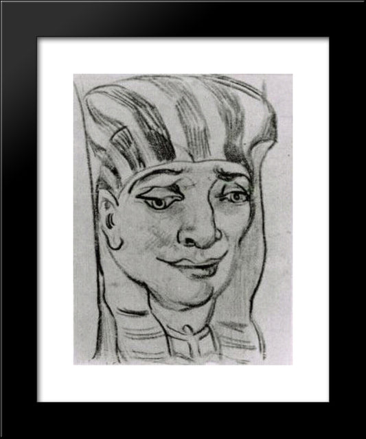 Mask Of An Egyptian Mummy 4 20x24 Black Modern Wood Framed Art Print Poster by Van Gogh, Vincent