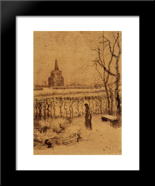 Melancholy 20x24 Black Modern Wood Framed Art Print Poster by Van Gogh, Vincent
