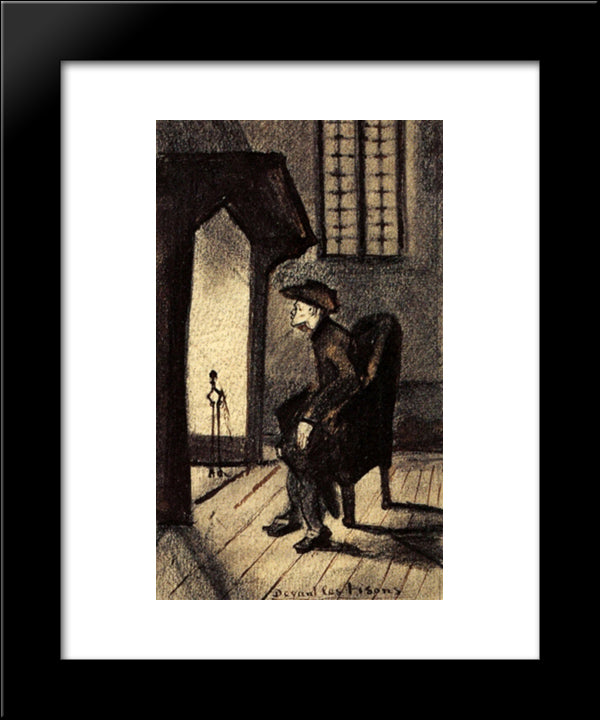 Near The Hearth 20x24 Black Modern Wood Framed Art Print Poster by Van Gogh, Vincent