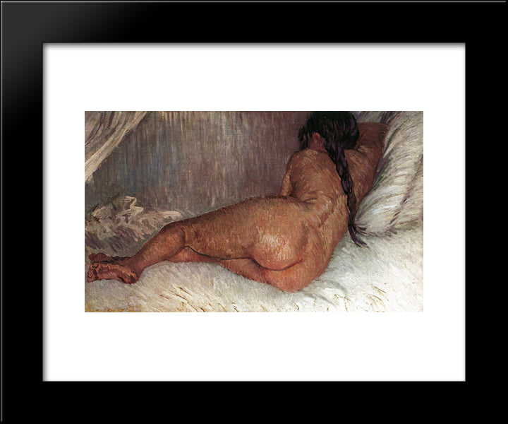 Nude Woman Reclining, Seen From The Back 20x24 Black Modern Wood Framed Art Print Poster by Van Gogh, Vincent