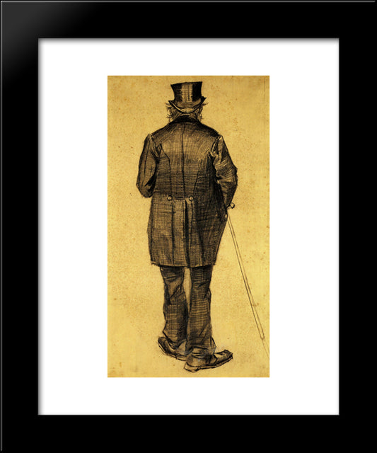 Old Man In A Tail-Coat 20x24 Black Modern Wood Framed Art Print Poster by Van Gogh, Vincent