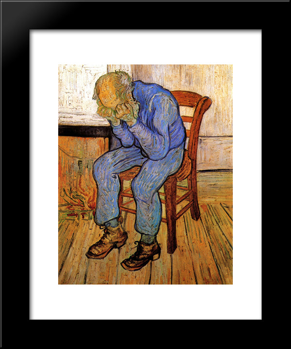 Old Man In Sorrow (On The Threshold Of Eternity) 20x24 Black Modern Wood Framed Art Print Poster by Van Gogh, Vincent