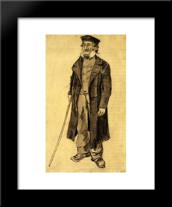 Old Man With A Stick 20x24 Black Modern Wood Framed Art Print Poster by Van Gogh, Vincent