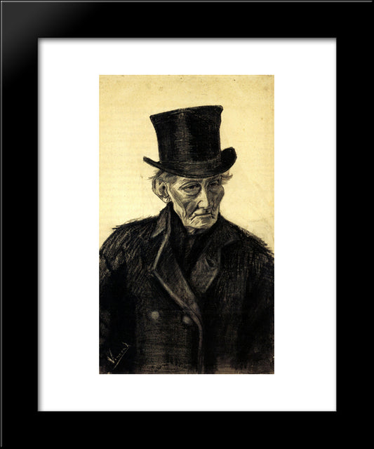 Old Man With A Top Hat 20x24 Black Modern Wood Framed Art Print Poster by Van Gogh, Vincent