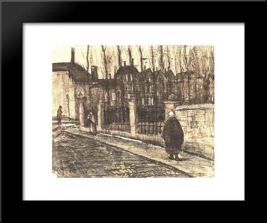 Old Street The Paddemoes 20x24 Black Modern Wood Framed Art Print Poster by Van Gogh, Vincent