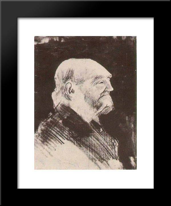 Orphan Man, Bareheaded 20x24 Black Modern Wood Framed Art Print Poster by Van Gogh, Vincent