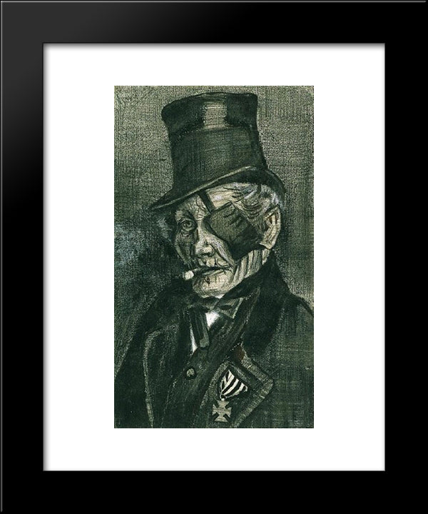 Orphan Man In Sunday Clothes With Eye Bandage 20x24 Black Modern Wood Framed Art Print Poster by Van Gogh, Vincent