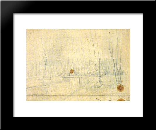 Park View 20x24 Black Modern Wood Framed Art Print Poster by Van Gogh, Vincent