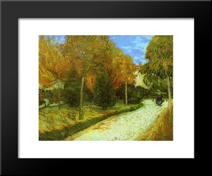 Path In The Park At Arles 20x24 Black Modern Wood Framed Art Print Poster by Van Gogh, Vincent